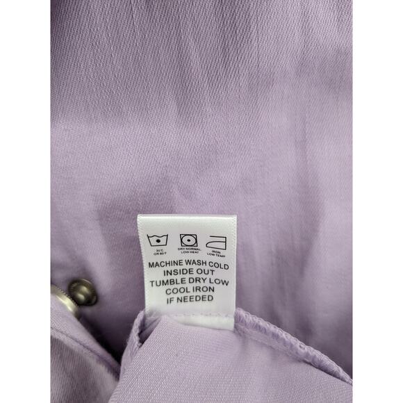 Eden Society‎ Zip Up Jacket Purple M Cargo Military Stretchable Waist Zip Pocket - Picture 6 of 12